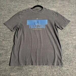 American‎ Eagle Shirt Mens Medium Gray Processing Graphic Standard Fit Cotton